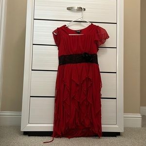 Red Flowy Dress